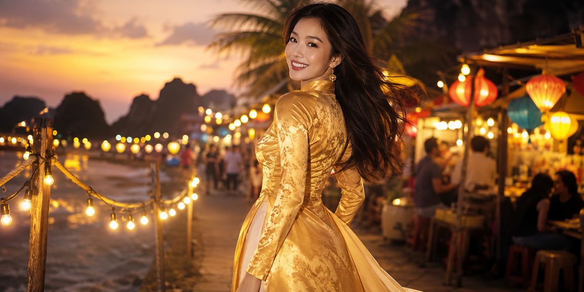 Phụ nữ áo dài Ninh Bình và không gian xổ số cổ truyền kết hợp với giải trí hiện đại